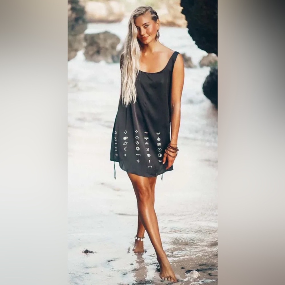 Warriors of the Divine Atoms of the Universe Slip Dress Luxe size small NWT